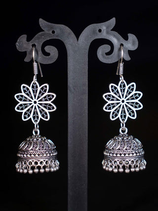 FABULOUS FLORAL DANGLER JHUMKAS…. GERMAN SILVER COLLECTIONS