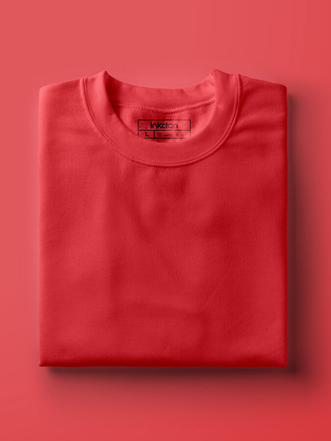 Red Plain Unisex Tshirts 160 Basics