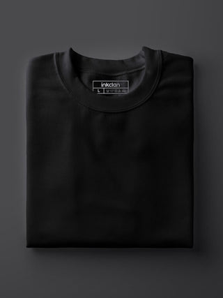 Black Plain Unisex Tshirts 180 Basics