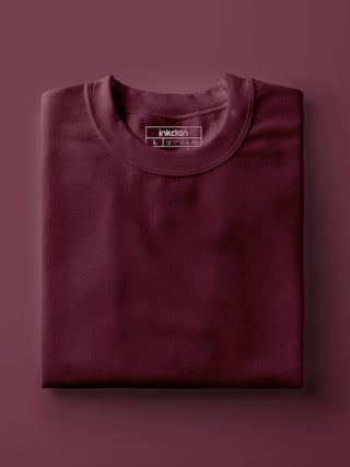 Maroon Plain Unisex Tshirts 160 Basics