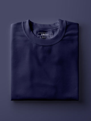 Navy Plain Unisex Tshirts 160 Basics