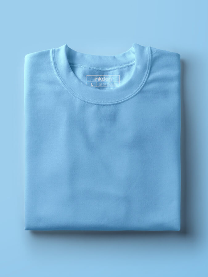 Ocean Blue Plain Unisex Tshirts 160 Basics