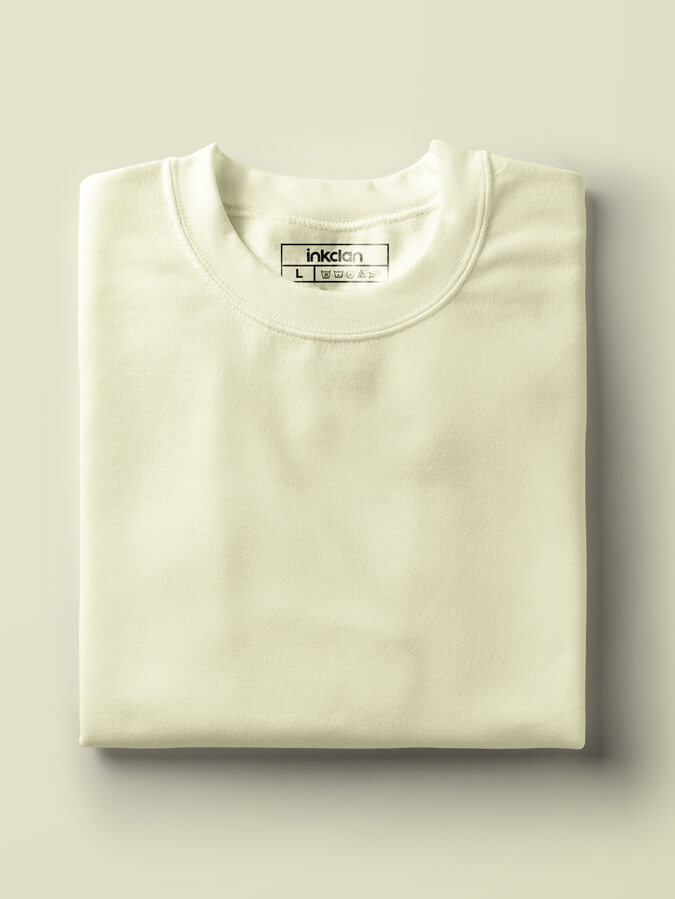 Pale Yellow Plain Unisex Tshirts 160 Basics