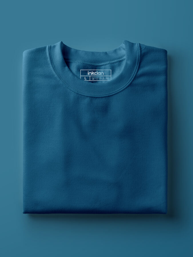 Petrol Blue Plain Unisex Tshirts 160 Basics