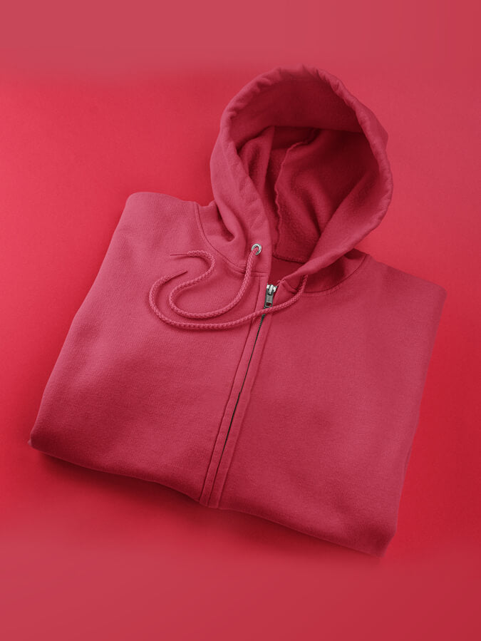 Red Unisex Full Zipper Hoodies