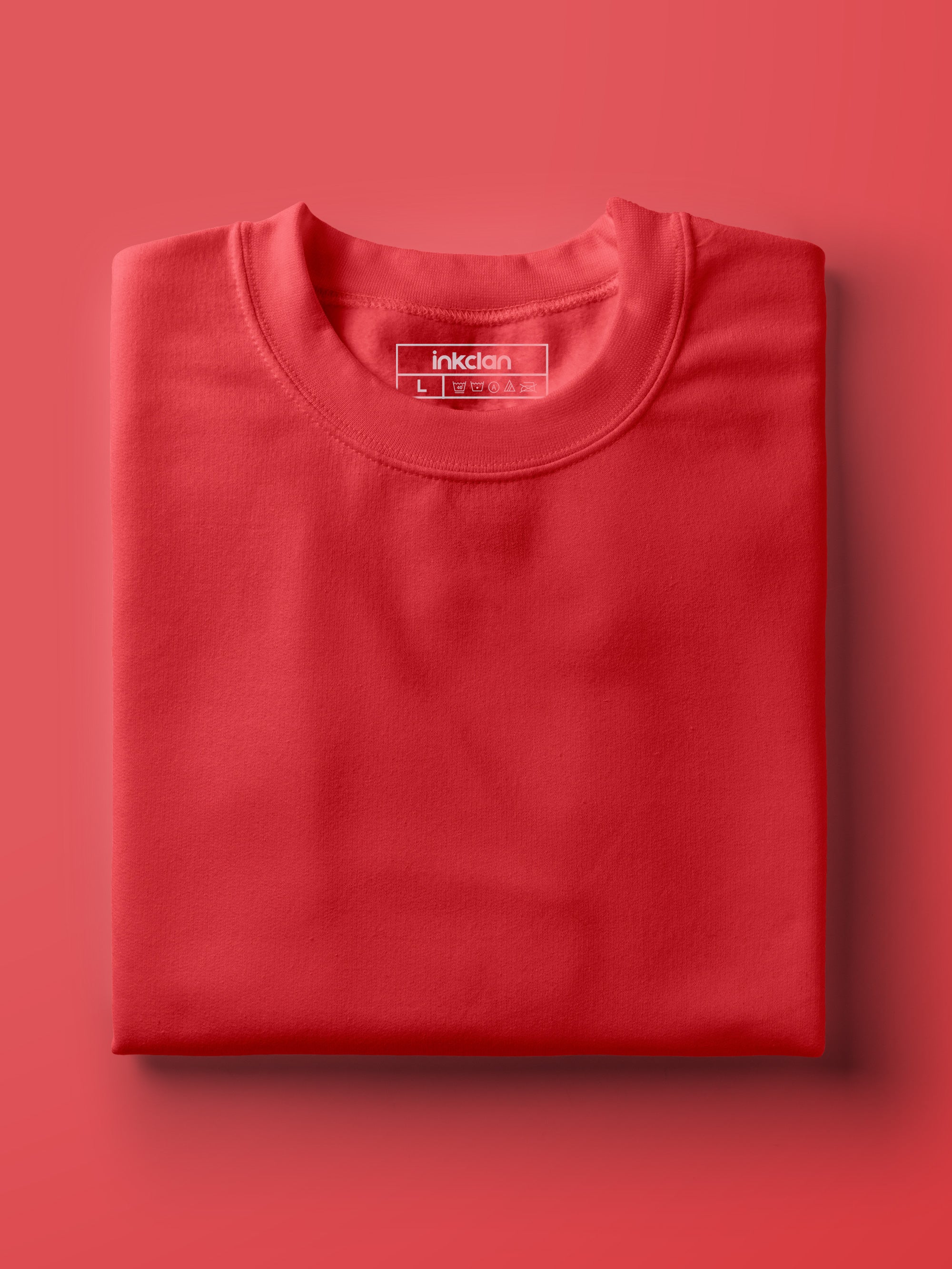 Red Plain Plus Size Tshirts 180 Basics