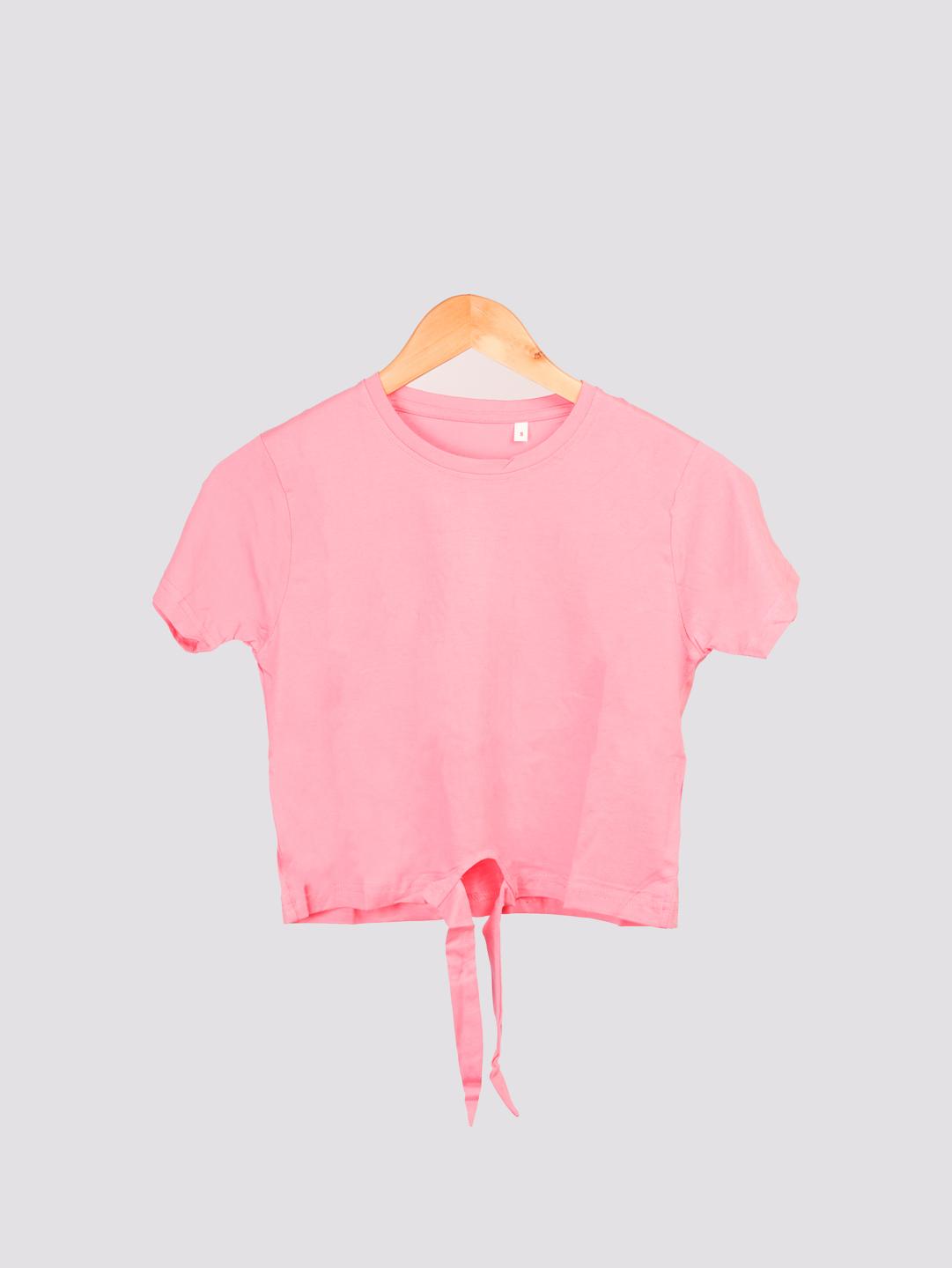 Pink Knot Crop Top