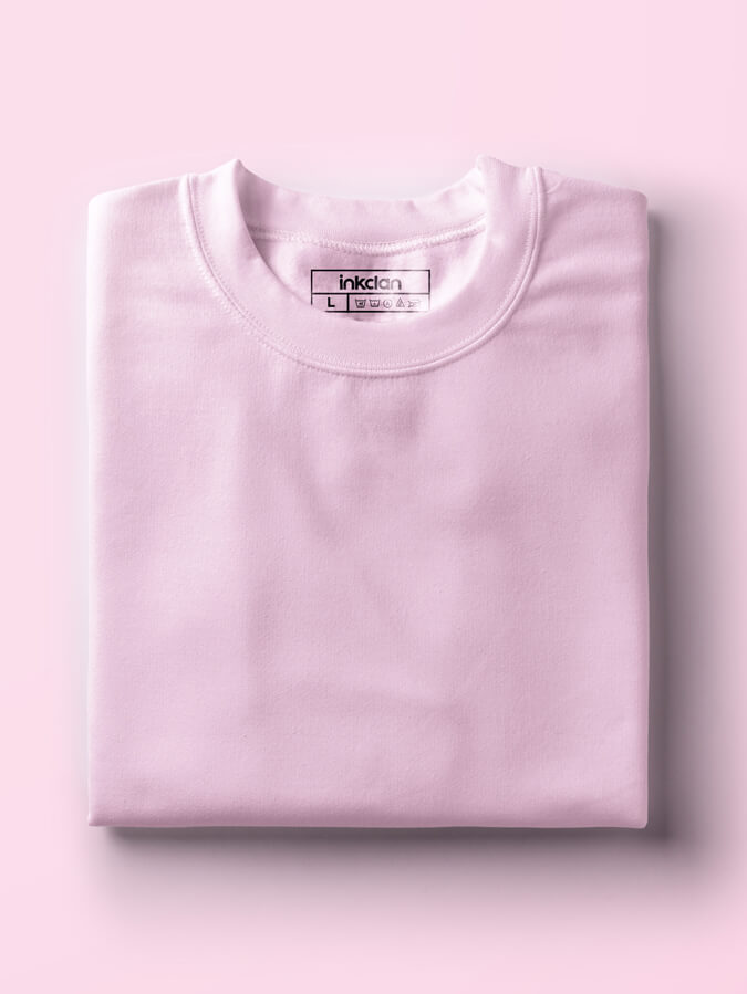 Soft Pink Plain Unisex Tshirts 160 Basics