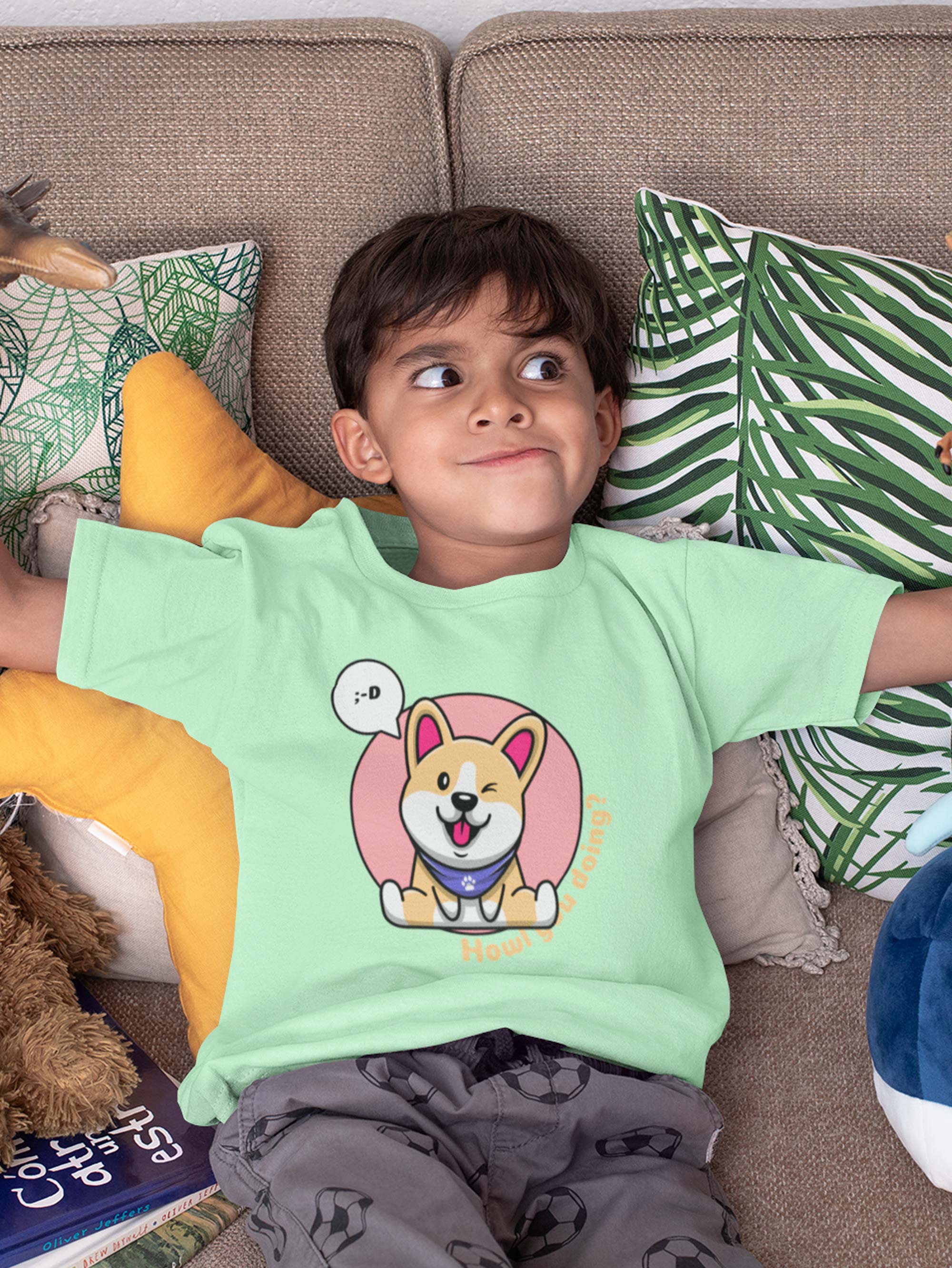 Howl you Doing? Kids Unisex Printed Tshirts