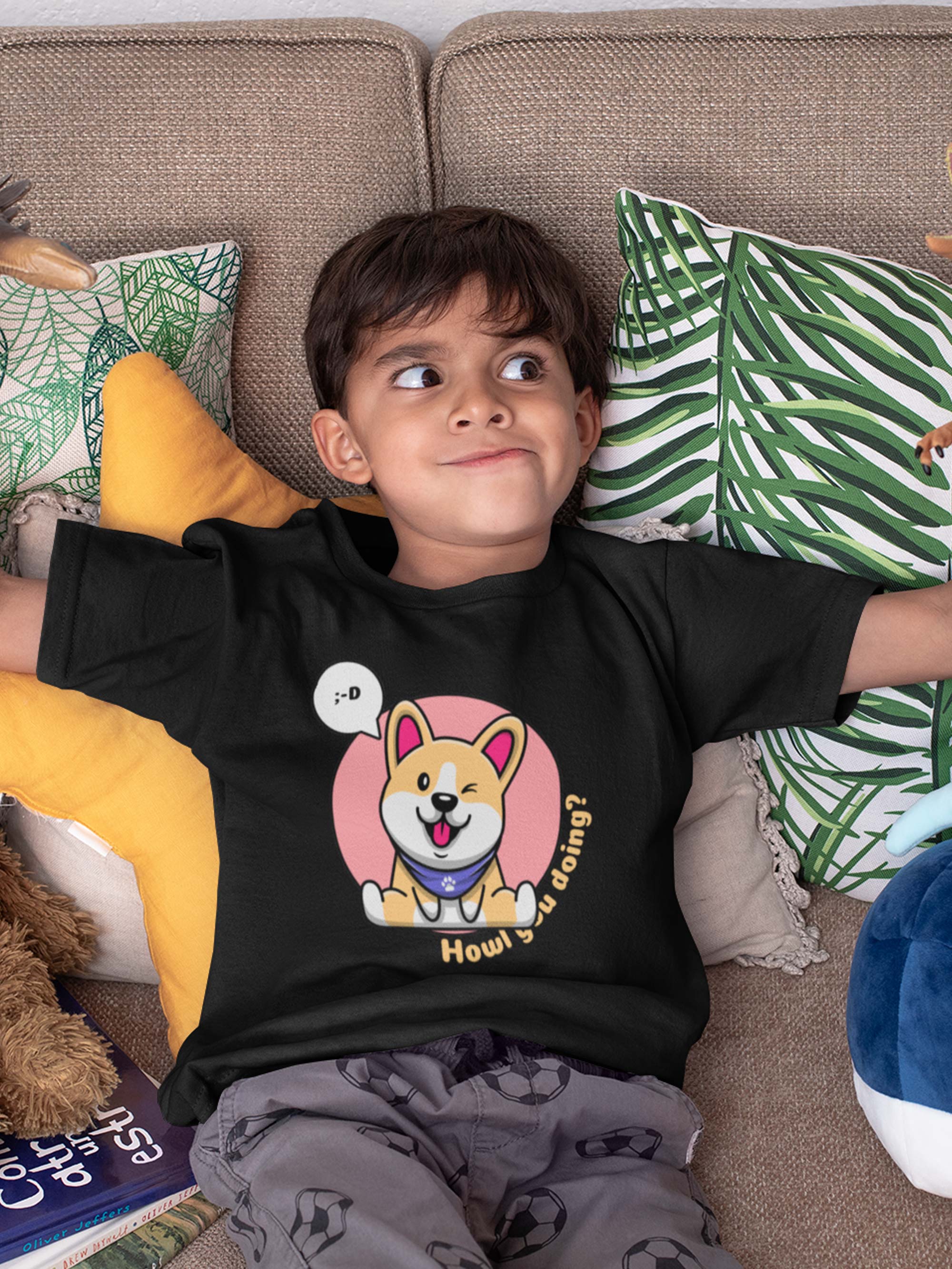 Howl you Doing? Kids Unisex Printed Tshirts