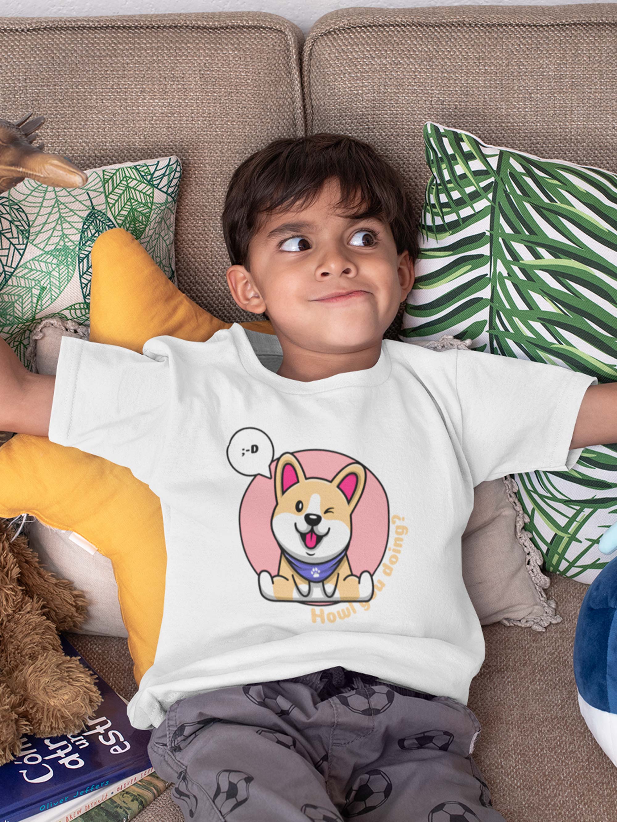 Howl you Doing? Kids Unisex Printed Tshirts