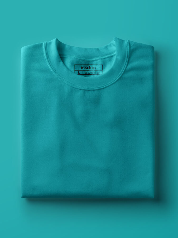 Teal Plain Unisex Tshirts 160 Basics