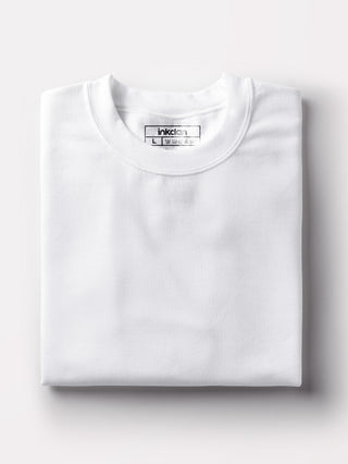 White Plain Plus Size Tshirts 180 Basics