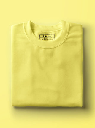 Yellow Plain Unisex Tshirts 180 Basics